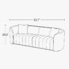 Sophie Common Luxury 3-Seater Sofa with Gold Legs