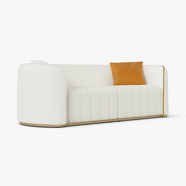 Sophie Common Luxury 3-Seater Sofa with Gold Legs